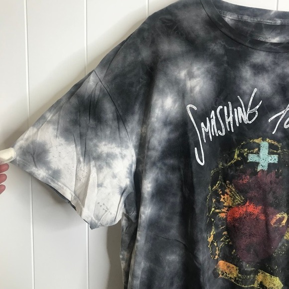 Smashing Pumpkins Black and Gray Tie Dry T Shirt SZ XXL - Picture 3 of 5